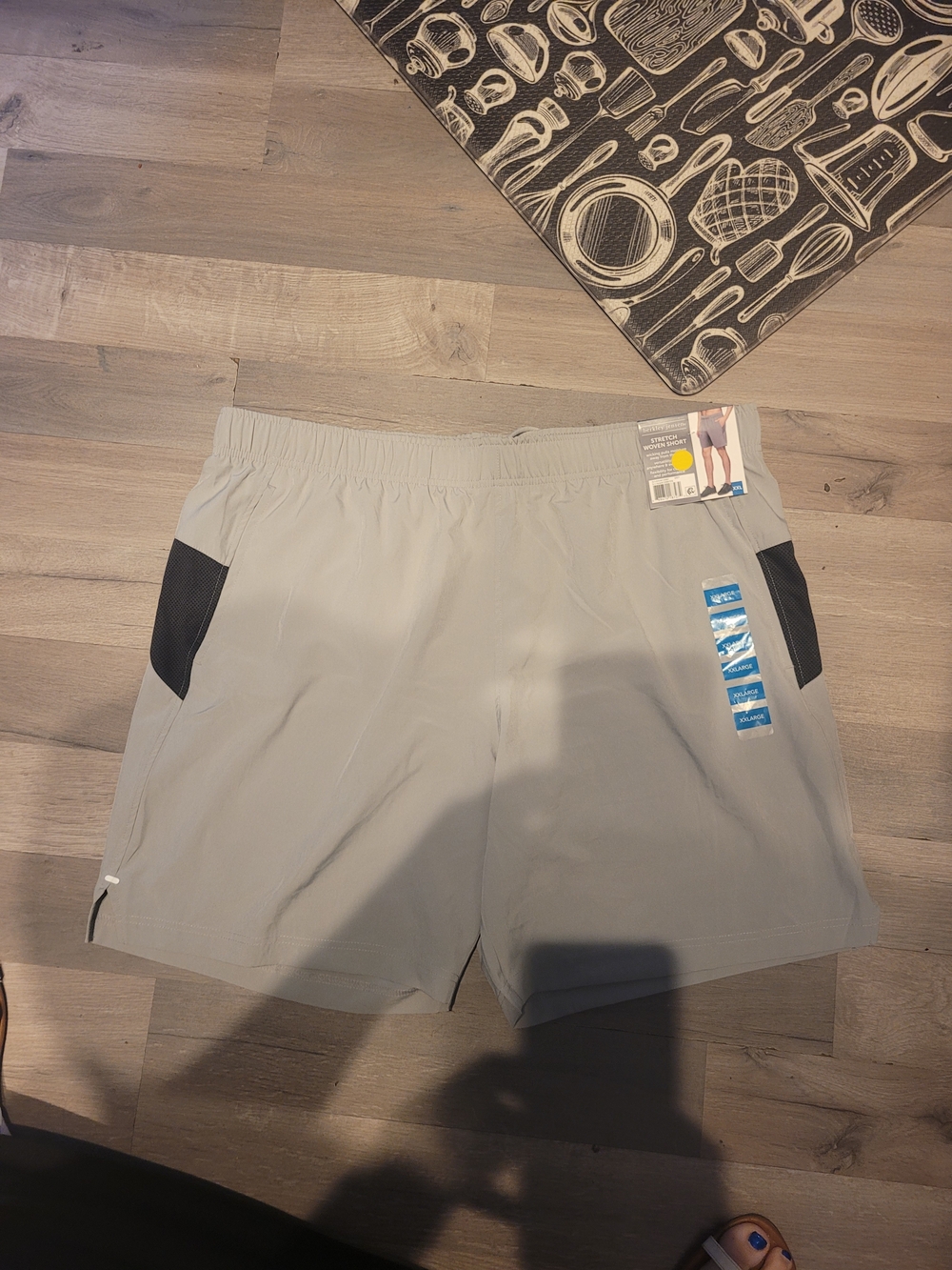 Berkley Jensen Men's Performance Athletic Shorts - Light Gray Size xxl Nwt